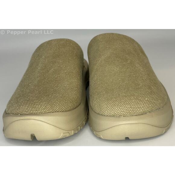 Women's Size 6 Khaki Canvas Clog Mule Slip On Comfort Shoe by Soft Science - Picture 10 of 12